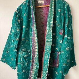 Teal and Purple Patterned Jacket